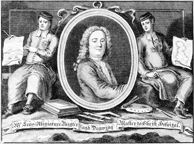 Trade Card for Bernard Lens III, Engraved by Louis Philippe Boitard by Bernard Lens